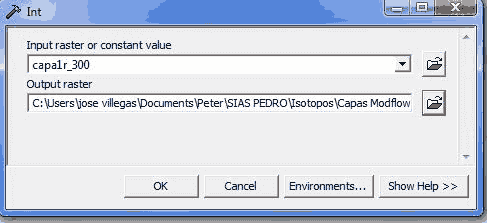 Función Int en Arcgis