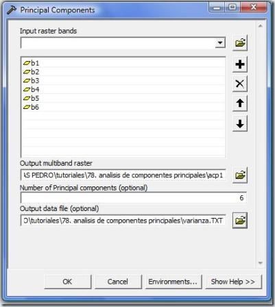 Ventana componentes principales