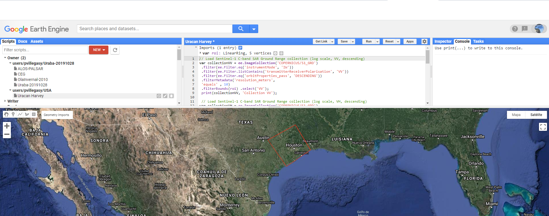 Mapeo de Inundaciones Utilizando Google Earth Engine
