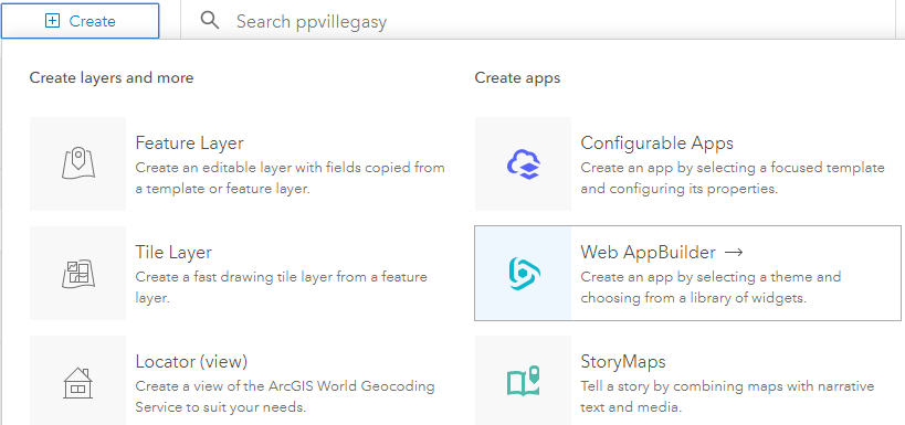 Crear App ArcGis online
