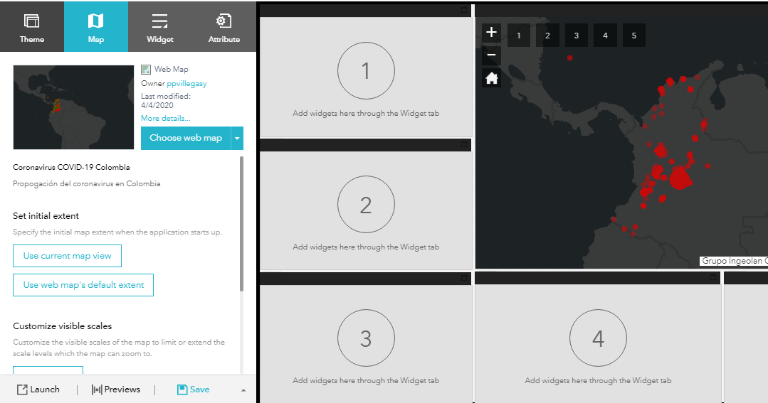 Seleccionar mapa ArcGis Online