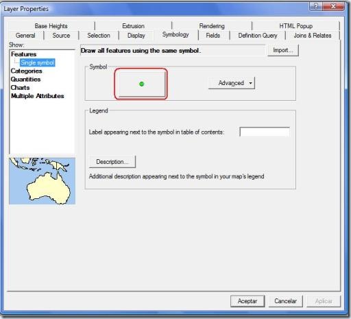 Pestaña simbología