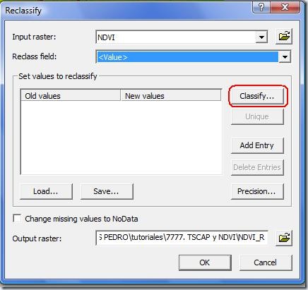Reclasificando NDVI