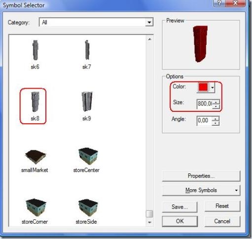 Símbolos para los pilares