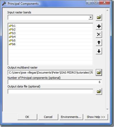 Ventana de componentes principales