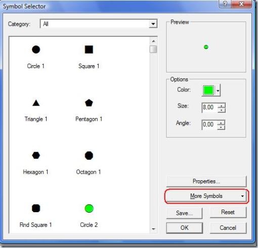 Ventana Symbol Selector